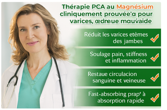 Spray VeinFlex Magnesium Relief ( jambes gonflées, la mauvaise circulation sanguine et les varices 🩺)