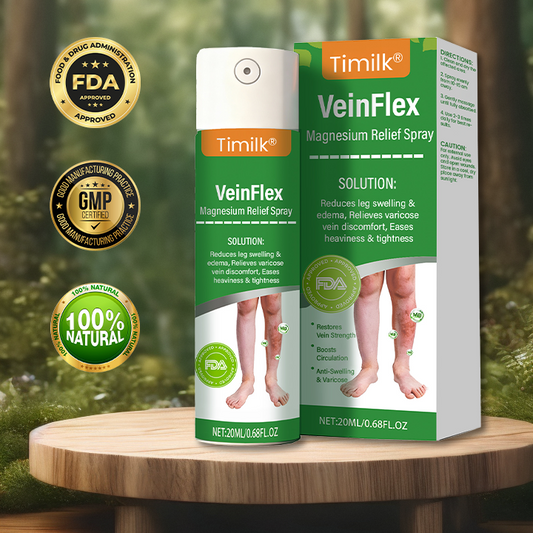 Spray VeinFlex Magnesium Relief  ( jambes gonflées, la mauvaise circulation sanguine et les varices 🩺)